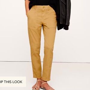 NWT Banana Republic Mid-Rise Slim Cargo Cotton Pant in Khaki Tan Size 6 copy